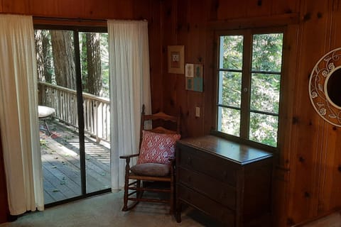 Sit and relax in the rocking chair.