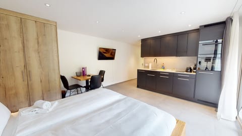 Living-dining area in the 1.5 room flat