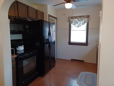 Kitchen Stove, Microwave, and Fridge