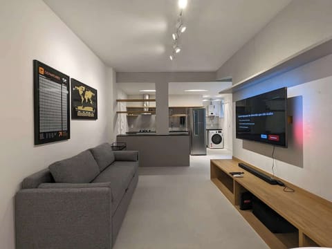 Living room. Sofa bed, Air Conditioner, 5G WI-FI, LG Sound BAR, UHD SmarTV with Netflix.