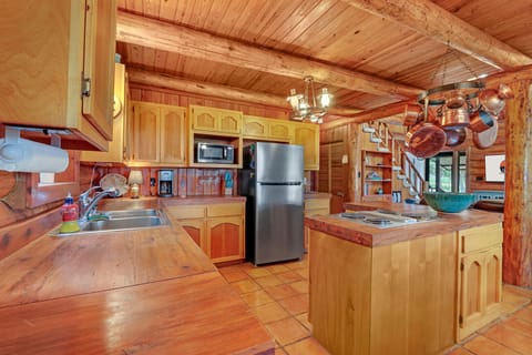 View of counter space and appliances.