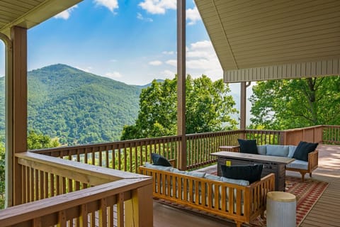 View to Sunset from Main Floor Deck Seating Area