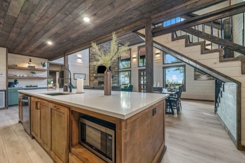 You’ll find plenty of counterspace for prepping and cooking in the kitchen, including on the island.