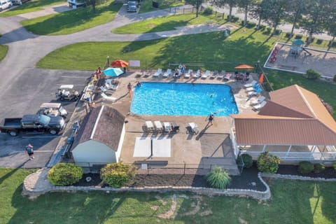 Campground Pool Aerial View