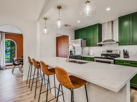 Fully renovated and stocked kitchen