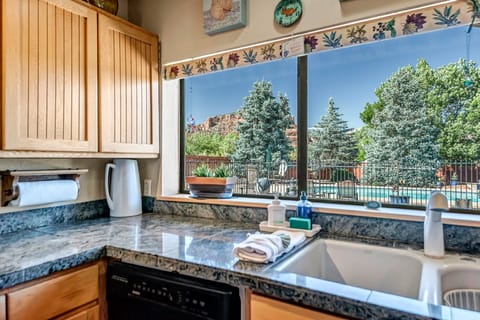 Red Rock Views from the Kitchen Area