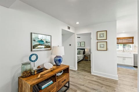 Entryway: Bright and welcoming with beachy decor and a seamless flow inside!