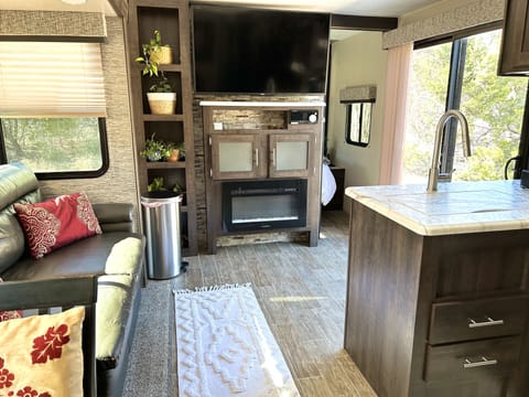 Includes fold out sofa sleeper. Most children essentials available upon request