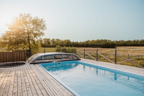 Outdoor pool, a heated pool