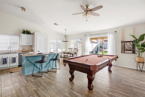 Kitchen and Pool Table