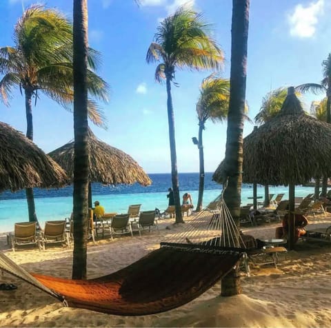 Beach nearby, sun loungers, beach towels