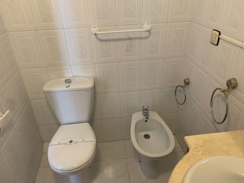 Jetted tub, bidet, towels