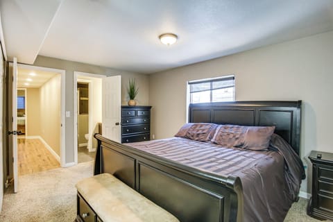 Bedroom 1 | King Bed | Linens Provided | Shared En-Suite Bathroom