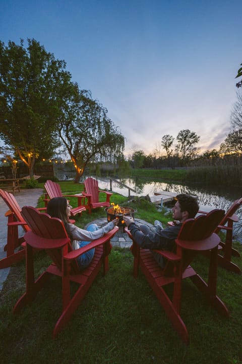 Evenings on the patio, either sitting and watching the sunset over the conservation area, or enjoying the fire, are what make this stay so special.