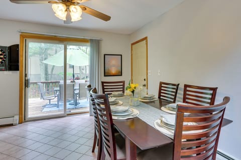 Dining Area | Dishware & Flatware Provided | Deck Access