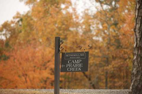 Sign turning into Prairie Creek