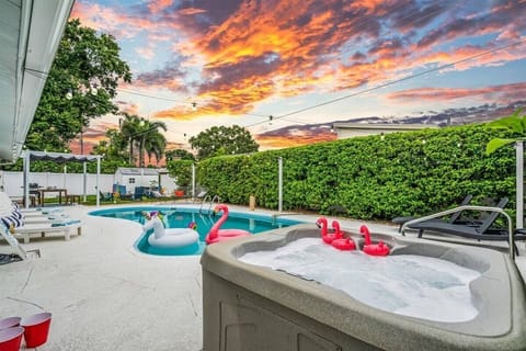 Outdoor pool, a heated pool