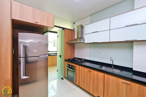 Fridge, microwave, oven, coffee/tea maker