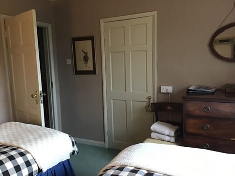 Comfortable room with two single beds