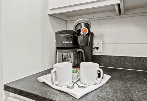 Kickstart your vacation days with our convenient coffee station—a warm cup and adventure awaits.