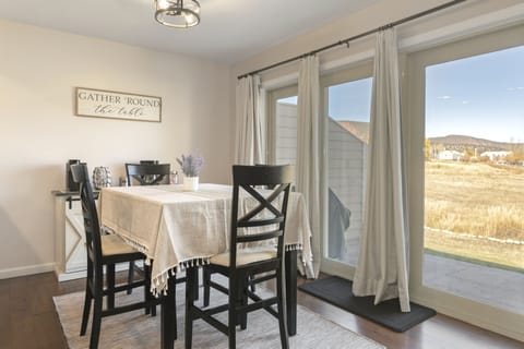 Back patio and open space access. Gas grill available year round.