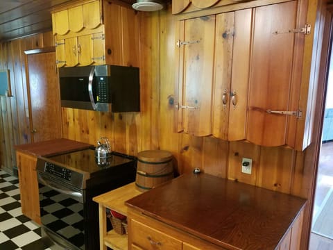 Kitchen at the Kanati Falls Ranch lodge.