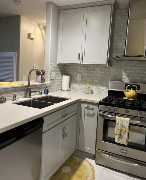 Kitchen is fully stocked including spices