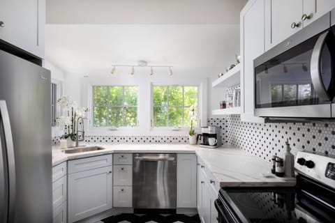 Newly renovated kitchen on second floor, just off the dining room