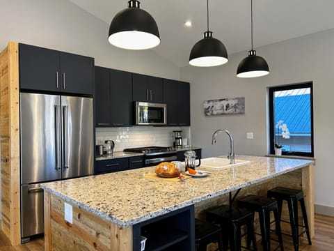 Well Equipped Modern kitchen with Granite and Stainless Appliances