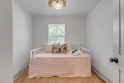 Bedroom 3's twin + twin trundle that pulls out for sleeping guests 5 + 6.