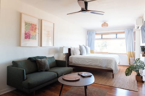 Relax in our charming one-bedroom condo, steps from Lawai Beach.