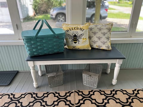 Back porch entryway/ mud room 