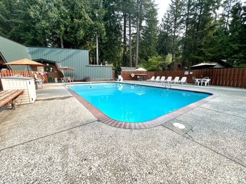 Cool down in the summer in our community pool, which is just a two-minute walk away