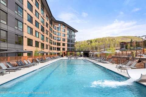 The Pool at Electric Pass Lodge with hot tub and water slide! Open all year!