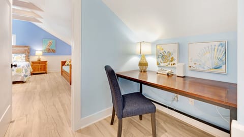 A cozy desk for when work cannot be avoided...