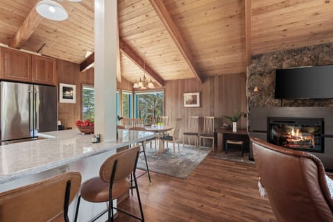 upstairs kitchen and dining