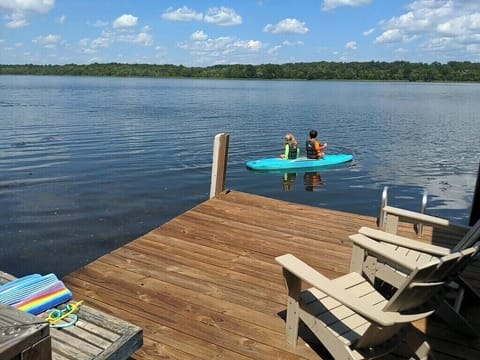 Enjoy your time at Lake Gaston with easy access to the lake from the boat house.