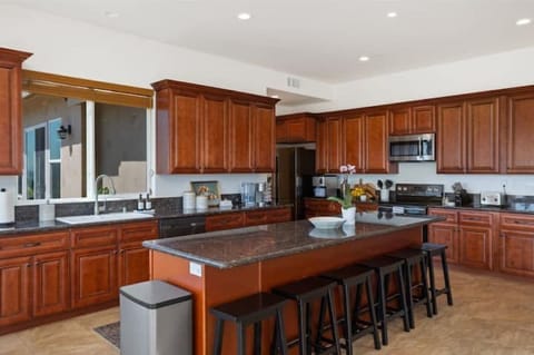 Enjoy the full-size appliances, keurig coffee machine, and nugget ice-maker.