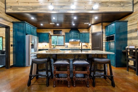 Additional seating found at the  bar top!