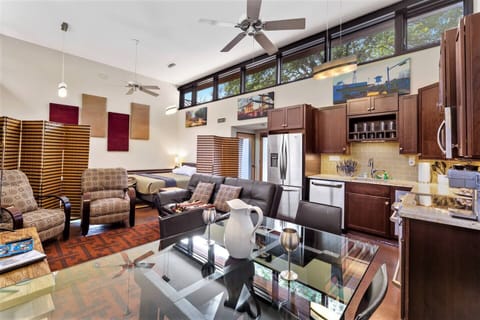 View of open guest house layout