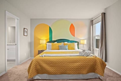 Master bedroom with King size bed