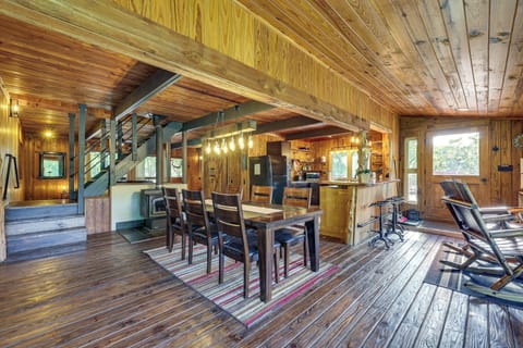 Dining Area & Kitchen | 1st Floor | Wood-Burning Stove
