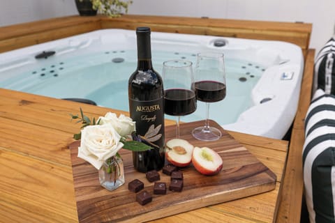 R & R with your beverage of choice at the Hot Tub!