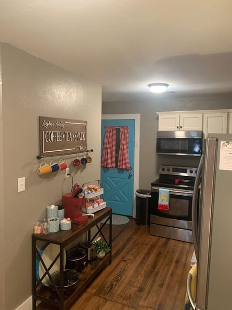 Kitchen with back door