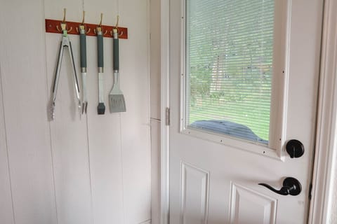 We've got you covered on the grilling tools for the propane grill out back.