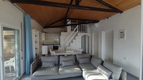 Living room showing mezzanine