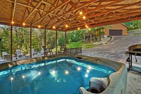 Outdoor Living Space w/ Covered Hot Tub | Propane Grill | Outdoor Seating | Fire Pit