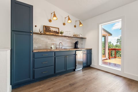 Wet bar in living room 