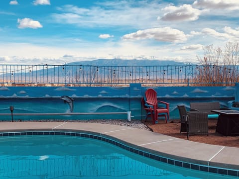 Outdoor pool, a heated pool