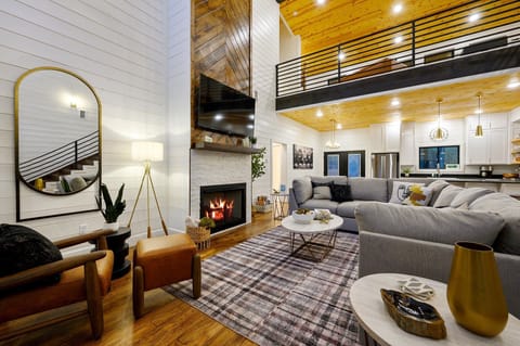 Upon entering the cabin you are greeted by an open floor plan!